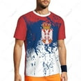 thumbnail image 5 of Exclusive design Serbia Flag Grain 3D Printed Men For Running Bike Soccer Tennis Fitness Sports tshirt Mesh Fans Short T-shirt, 5 of 13