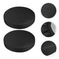 thumbnail image 2 of CIMAXIC 2pcs Black Stretch Stool Cover Round Shape Ottoman Cover Dust-proof Stool Cover,13.78"X13.78"X0.2", 2 of 4