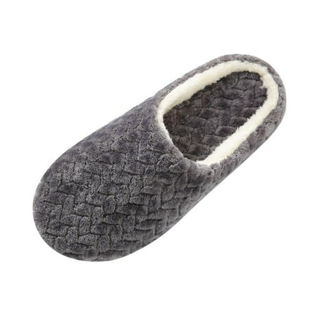 

Winter Warm Men/Women Home Anti-Slip Suede Soft Sole Slippers Shoes House Indoor Floor Bedroom Slippers Shoes