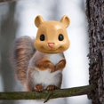thumbnail image 4 of Funny Squirrel‑Head Hanging Bird Feeder, Animal Face Shaped Outdoor Garden Hanging Feeder, Decorative Backyard Bird Feeding Station for Wild Birds, 4 of 5