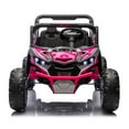 thumbnail image 2 of Xuanlur 24V 7AH 2 Seater Ride on Toys for Big Kids w/ 20" Large Seat, Remote Control, Bluetooth, 2X200W Powerful Motors, MP3, Lights, Power Car Wheels for Boys Girls, Pink, 2 of 7