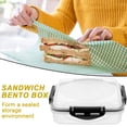 thumbnail image 4 of Sandwich Container with Lids Bento Lunch Box Airtight BPA-Free Kitchen Storage Box Silicone Sealing Ring Sandwich Holder for Meal Prep, 4 of 7