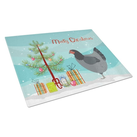 

Caroline s Treasures Jersey Giant Chicken Christmas Glass Cutting Board Large