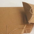 thumbnail image 4 of CurioCo Kraft Paper Pillow Boxes Small Gift Packaging 50 pack Foldable Candy Favor Boxes for Wedding, Birthday, Christmas & DIY Trinket Treat, 4 of 9