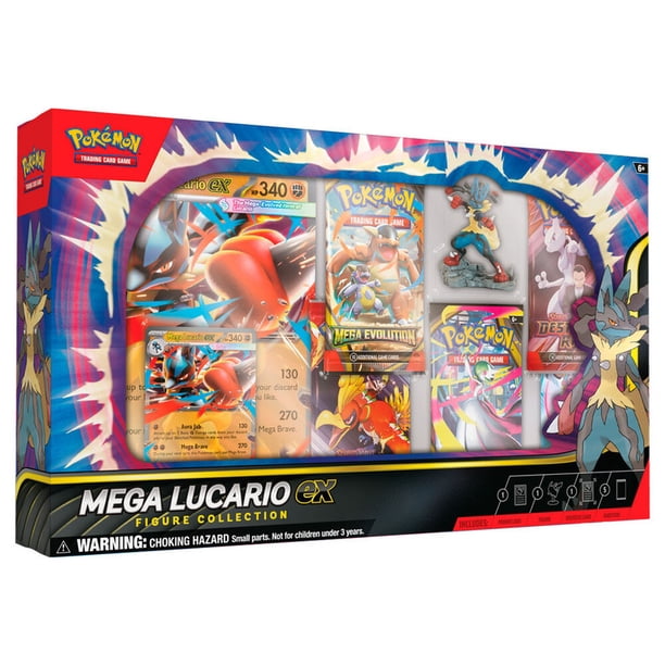 Cartas Coleccionables Pokemon TCG Mega Lucario ex Figure Collection 5 Packs