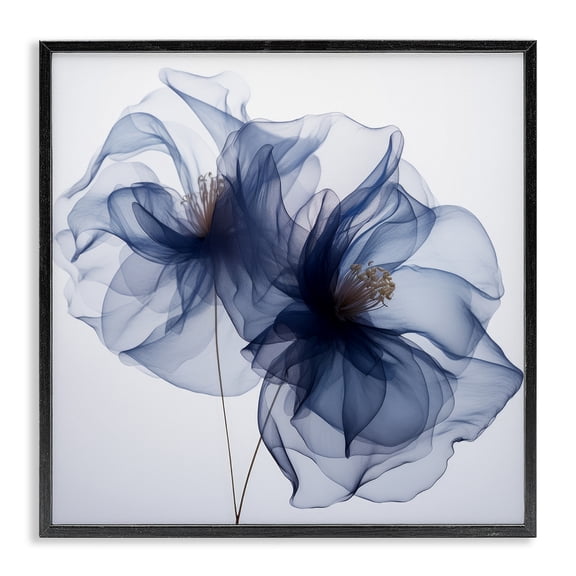 Stupell Industries Modern Blue Modern Bloom Black Framed Giclee Art, 24 x 24, by Irena Orlov