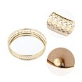 thumbnail image 4 of 1Pc Glass Mirror Plate Cosmetics Storage Tray Iron Jewelry Plate Display Holder, 4 of 5