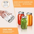 thumbnail image 3 of 24 oz Mason Jars Regular Mouth 6 Pcs, Large Canning Jars with Seal Bands, 24 oz Glass Jar with Lid for Jams, Sauces, Juice, Coffee, Pickling, Fruit, Dessert, Kitchen Storage, 3 of 8