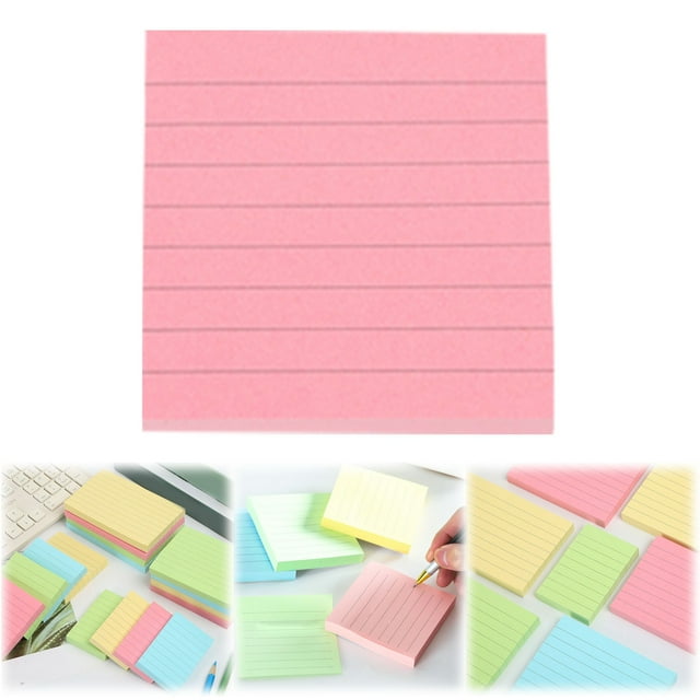 3x3 Inch Colored Sticky Notes 405 – Souew Ruled Index Cards for Studying, Multicolor Notecards Lined Flashcards Note Cards for schol Home