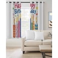 thumbnail image 2 of Happy Birthday Blackout Curtains for Bedroom Living Room Darkening Curtains 63 Inches Long Colorful Candle Stars Window Curtain 2 Panels Set Thermal Insulated Window Treatment Grommet Drapes 42"x63", 2 of 9