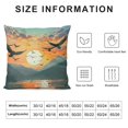 thumbnail image 5 of Patifu Birds Lake Mountains Graphic Decorative Pillow Cover for Home Couch Living Room Bed Sofa, High-Quality Cotton Linen, 1PC 12x12in, 5 of 5