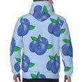thumbnail image 5 of Hoodies for Men - Blueberry Print blue Long Sleeve Comfrt Men'S Fashion Hoodies & Sweatshirts, Sweatshirts for Men Hoodies Pullover Clothing Clothes with Pouch, 5 of 7