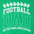 thumbnail image 5 of Wild Bobby, Football Dad Better Than a Regular Dad Father's Day Mens Premium Tri Blend Tee, Envy, Small, 5 of 6