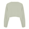 thumbnail image 5 of Sweatshirt for Women Women's Solid Sweatshirt Women's Solid Color Crew Neck Sweatshirt Long Sleeve Sports Bottoming T Shirt Knitted Sweater Long Sleeve Top, 5 of 5