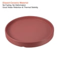 thumbnail image 3 of Unique Bargains 6' Ceramic Round Planter Saucer Flower Pot Drip Tray Coaster, Maroon 2 Pack, 3 of 5