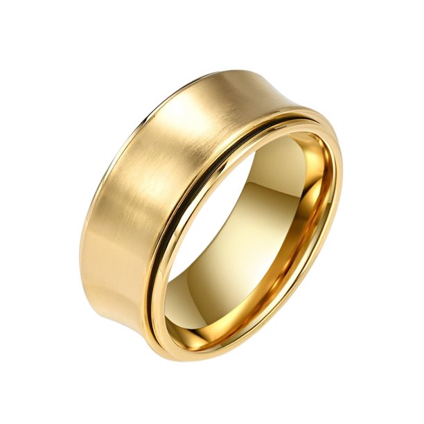 Guardurnaity Anillo de acero inoxidable para hombre, anillo giratorio portátil brillante decorativo para aliviar el estrés, anillos anticorrosivos, adorno, Ropa, zapatos y accesorios Miscelánea Guardurnaity AP015087-01