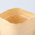 thumbnail image 3 of POINTERTECK 50pcs Resealable Kraft Paper Bag Window Fruit Tea Gift Package Self Sealing 10x15+3cm, 3 of 7