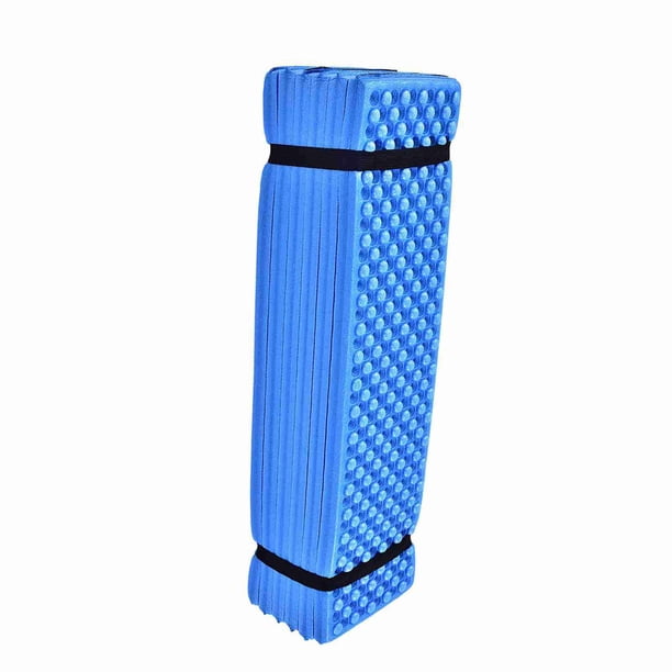 Colchoneta de espuma para acampar al aire libre, plegable, para playa, colchón impermeable (azul)