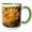 Green/White, variant on 3drose, Free-ranging Buff Orpington Chickens., 11oz Two-tone Black Mug
