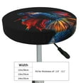 thumbnail image 4 of Lsque Colorful Betta Fish Pattern Round Bar chair cushion covers Velvet Fabric Premium Comfort Protects from Scratches and Stains for 14-17 Inch Chair-14 inch, 4 of 7