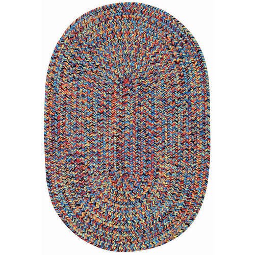 Sea Pottery Oval Braided Area Rug
