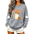 thumbnail image 6 of Kezqiaxn Halloween Women's Sweatshirt Fashion Long Sleeve Loose Casual Crew Neck Sweatshirts Fall Winter Clothes Gray XL, 6 of 6