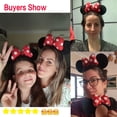 thumbnail image 4 of Diadema con orejas de Mickey de Disney para niña y mujer, bandana con lazo de lunares de 5 pulgadas, accesorios para el cabello para fiesta y viaje, gran oferta, 2023, 4 of 4