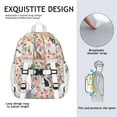 thumbnail image 5 of Chihuahua and Flower Florals Backpack for School,Cute School Bag,Schoolbag with Adjustable Shoulder Straps & Padded Back,15"x11.42"x5.5", 5 of 6