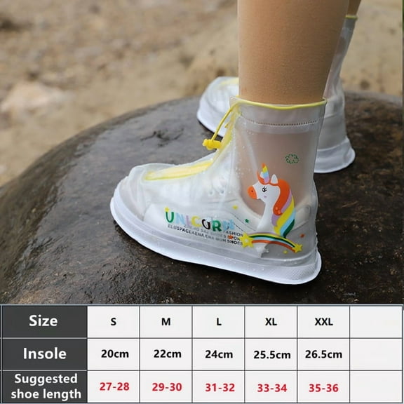 Waterproof Shoe Cover Kids Shoes Protectors Rain Boots For Indoor Outdoor Rainy Reusable Quality Non-slip Children Shoe Cover