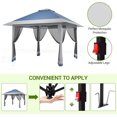 thumbnail image 5 of Memoryfield 13x13 Pop up Outdoor Canopy Tent, Adjustable Height Gazebo, Patio Folding Canopy with Mosquito Netting, for Party Wedding Patio, Navy Blue, 5 of 9