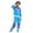Blue, variant on Boys Tracksuit Disco Zip Up Hip Hop Dance Color Matching Costume Athletic Comfortable 2 Piece Outfits 6-7 Y
