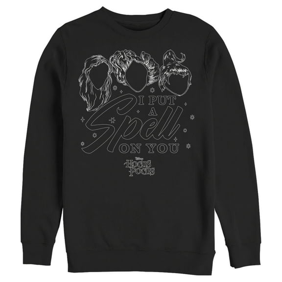 Men's Hocus Pocus Spell on You Silhouette Sweatshirt Black Large