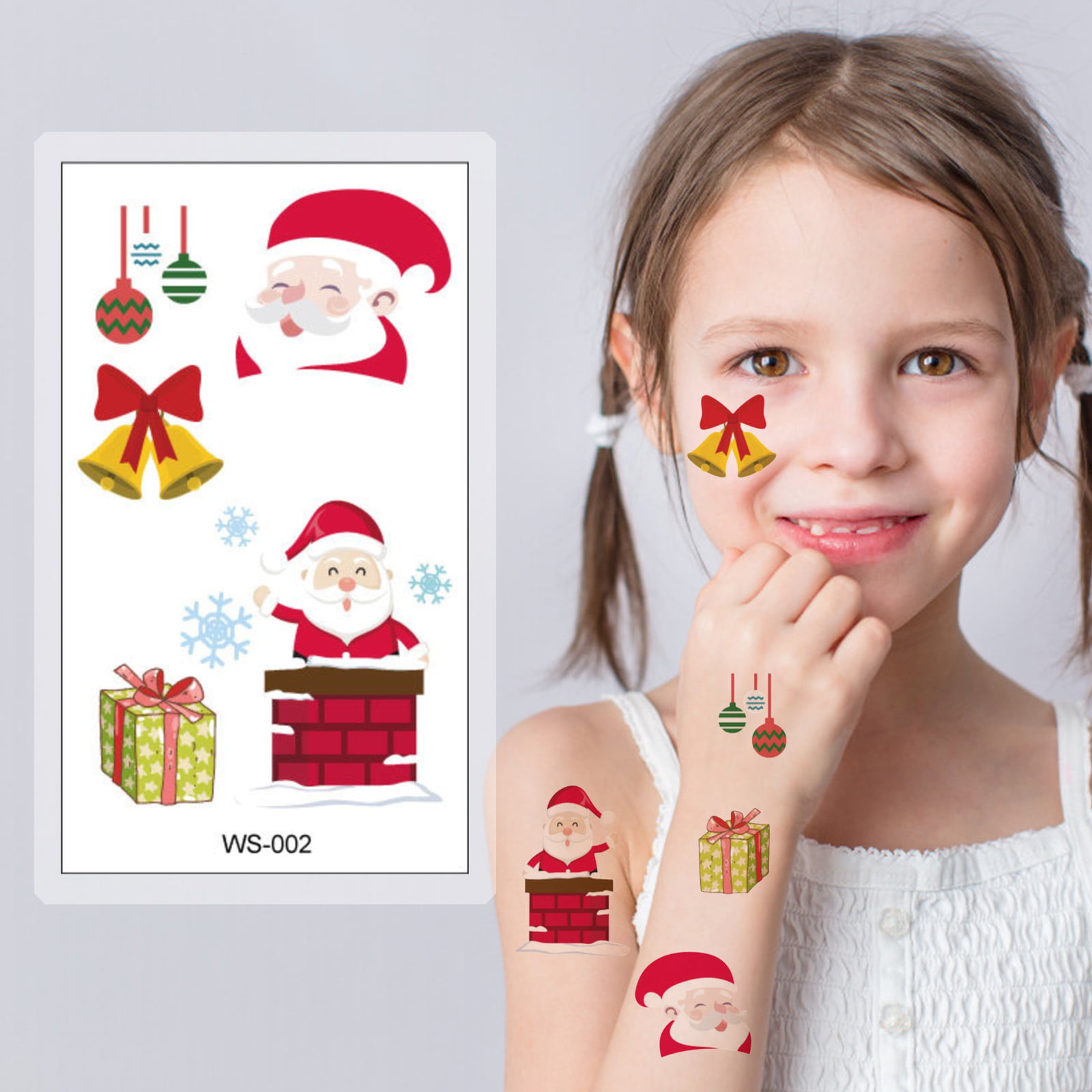 Buy Sichumaria Christmas Temporary Tattoos for Kids  20 Sheets Waterproof  Mixed Style Cartoon Christmas Elements Fake TattooFluorescent stickers for  Santa ClausFace Arm Fake Tattoos Glow in the Dark Online at desertcartINDIA