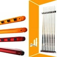 thumbnail image 2 of PASILI Hardwood Pool Cue Rack Holds For 8 Cues Wall Mount Space Saving Solution, 2 of 5