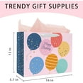 thumbnail image 2 of 16" Extra Large Happy Birthday Gift Bags with Tissue Paper, 4 Pack Paper Gift Bags with Handles for Birthday Present Gift Wrap, 4 Designs, 2 of 7