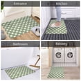 thumbnail image 5 of Sikiie Daisy Plaid Green Print Flannel Anti-slip Floor Mat 16x24in, Thickened Dustproof Entrance Door Mat Floor Mat for Kitchen, Bathroom, Laundry Room, 5 of 7