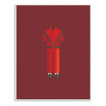 Stupell Industries Michael Jackson Red Famous People Characters Fashion Design Wall Plaque by Fred Birchal