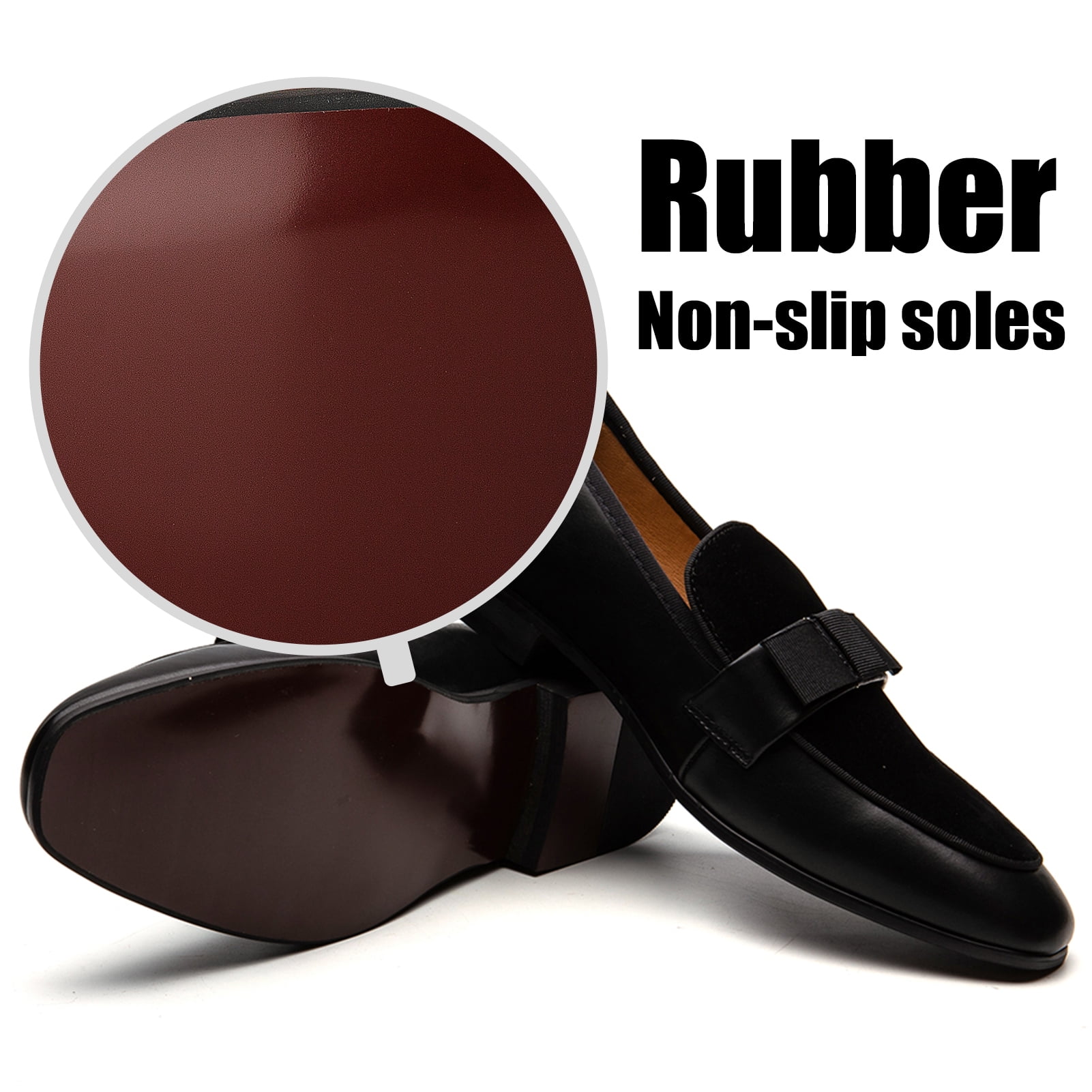 JITAI Mens Penny Loafers Dress Loafer Shoes for Men Black