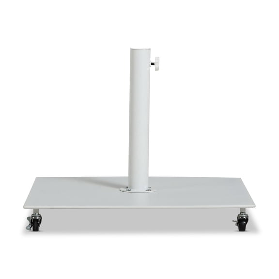 Meridian Furniture Belize White Steel Patio Umbrella Base