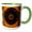 Green/White, variant on 3drose, Morocco. a Graphic Silhouetted Detail of a Moroccan Lamp., 11oz Two-tone Red Mug