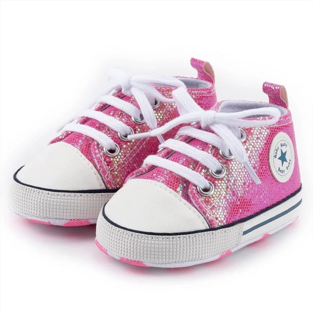 Tenis De Lona Para Bebé Acabado Glitter Brilante