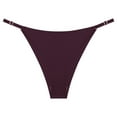 thumbnail image 6 of huanledash Women Panties Triangle Shape Solid Color Soft Low Waist Intimate Anti-septic Adjustable Straps Seamless Stretchy G-string for Inner Wear, 6 of 8