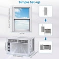 thumbnail image 2 of 5000-BTU Window Air Conditioner, Small Window AC with Cooling & Fan Modes, 2 of 5
