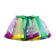 thumbnail image 2 of ZQUUVOU Girls Gold Foil Tutu Skirt Tulle Print Elastic Waist with Lining Recital Party Puffy Skirt for Kids Purple, 2 of 6