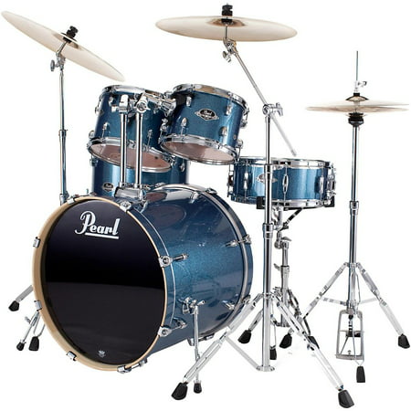 Pearl Export New Fusion 5-Piece Drum Set with Hardware Aqua Blue (Best Pearl Drum Kit)
