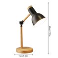 thumbnail image 2 of Luz LED de madera con cabezal giratorio, luz sencilla para mesita de noche, protección ocular, lectura, luz nocturna creativa para decoración de escritorio, 2 of 7
