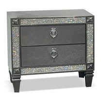 Furniture of America Marsente 2-Drawer Solid Wood Gray Nightstand