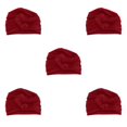 thumbnail image 1 of Guardoinrt Bonnet de Nuit en Coton Doux et Extensible pour la Perte de Cheveux Rouge Violacé 56-58cm 5Set, 1 of 6