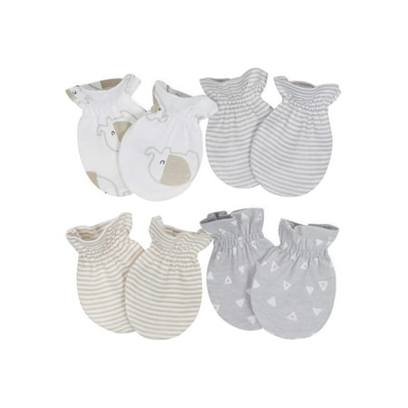 Gerber Assorted Mitten Set, 4pk (Baby Boys or Baby Girls, (Best Mittens For Infants)