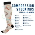 thumbnail image 2 of FORMRS Womens Knee High Socks Casual Long Thick Travel Daily Wear, 2 Pairs, Purple Seashell, 2 of 6